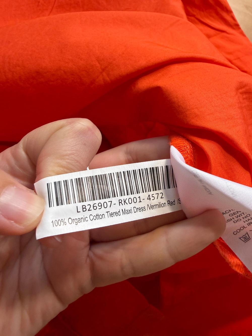 Quince Organic Poplin Cotton Tiered Maxi Dress in Vermilion Red Small Resort - Picture 12 of 14